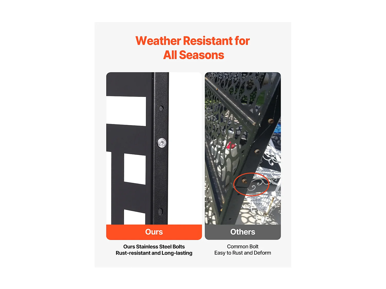 Panel Decorativo para Exteriores, SucceBuy Mampara Metálica, 120 x 193 cm, Color Negro