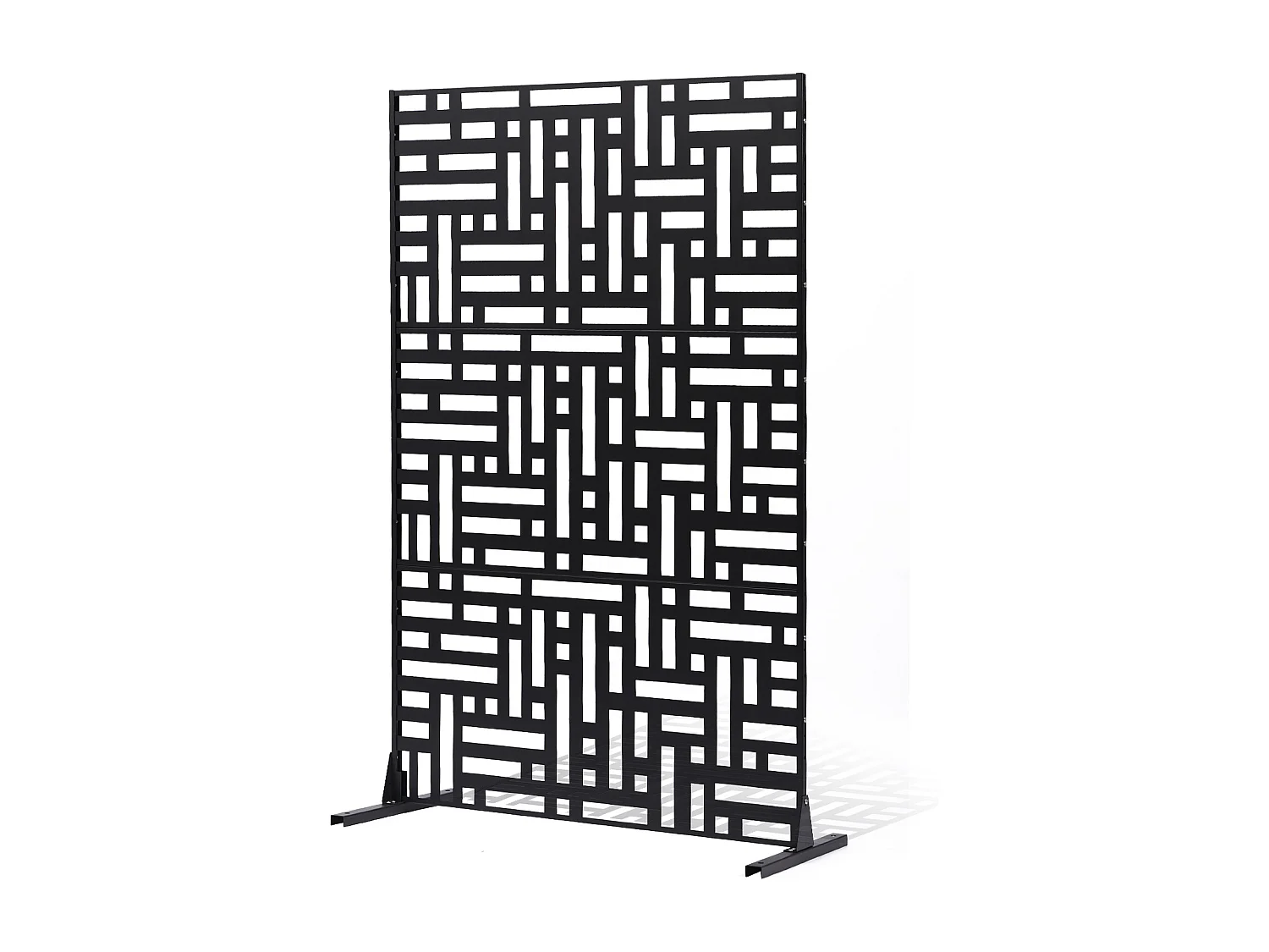 Panel Decorativo para Exteriores, SucceBuy Mampara Metálica, 120 x 193 cm, Color Negro