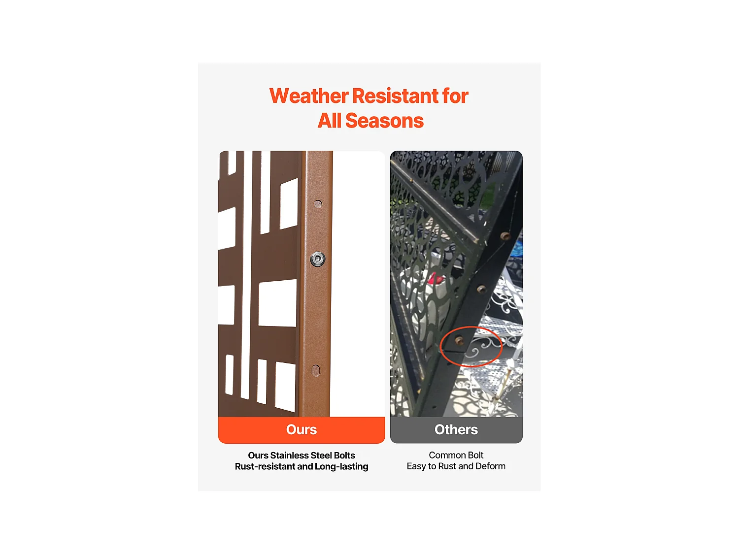 Decoratief Buitenpaneel, SucceBuy Metalen Privacyscherm, 120 x 193 cm, Buitenprivacypanelen, Bruin