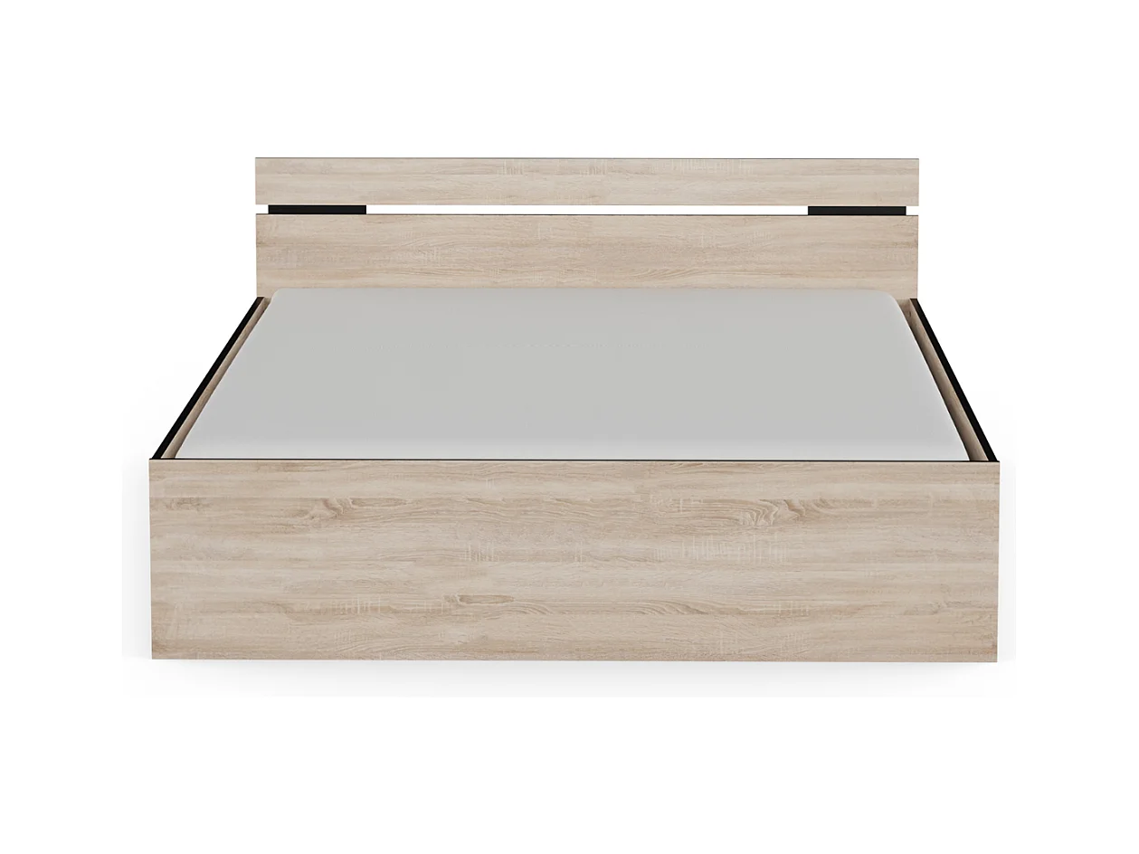 Lit 160x200 cm 2 tiroirs et 1 niche L164,5 cm - MICHIGAN