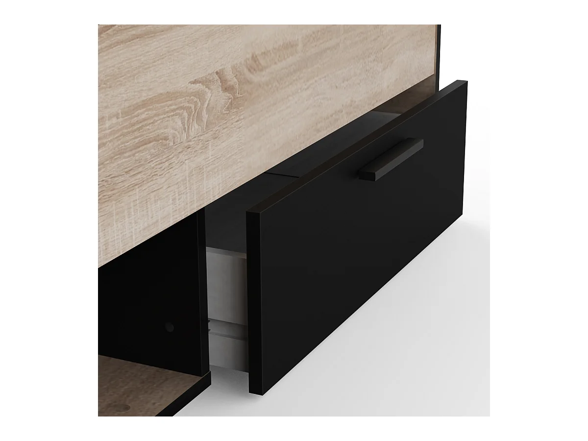 Lit 160x200 cm 2 tiroirs et 1 niche L164,5 cm - MICHIGAN