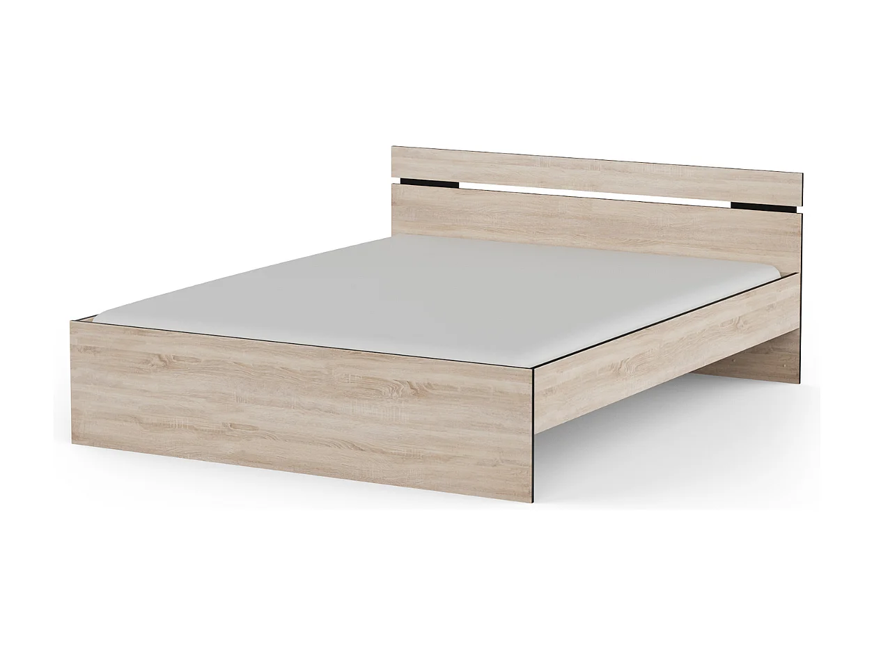 Bed 160x200 cm 2 lades en 1 nis L164,5 cm - MICHIGAN