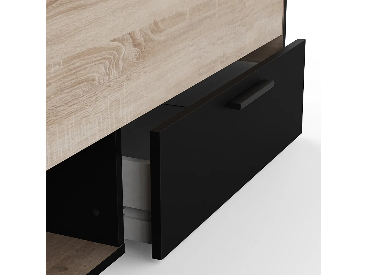 Bed 160x200 cm 2 lades en 1 nis L164,5 cm - MICHIGAN