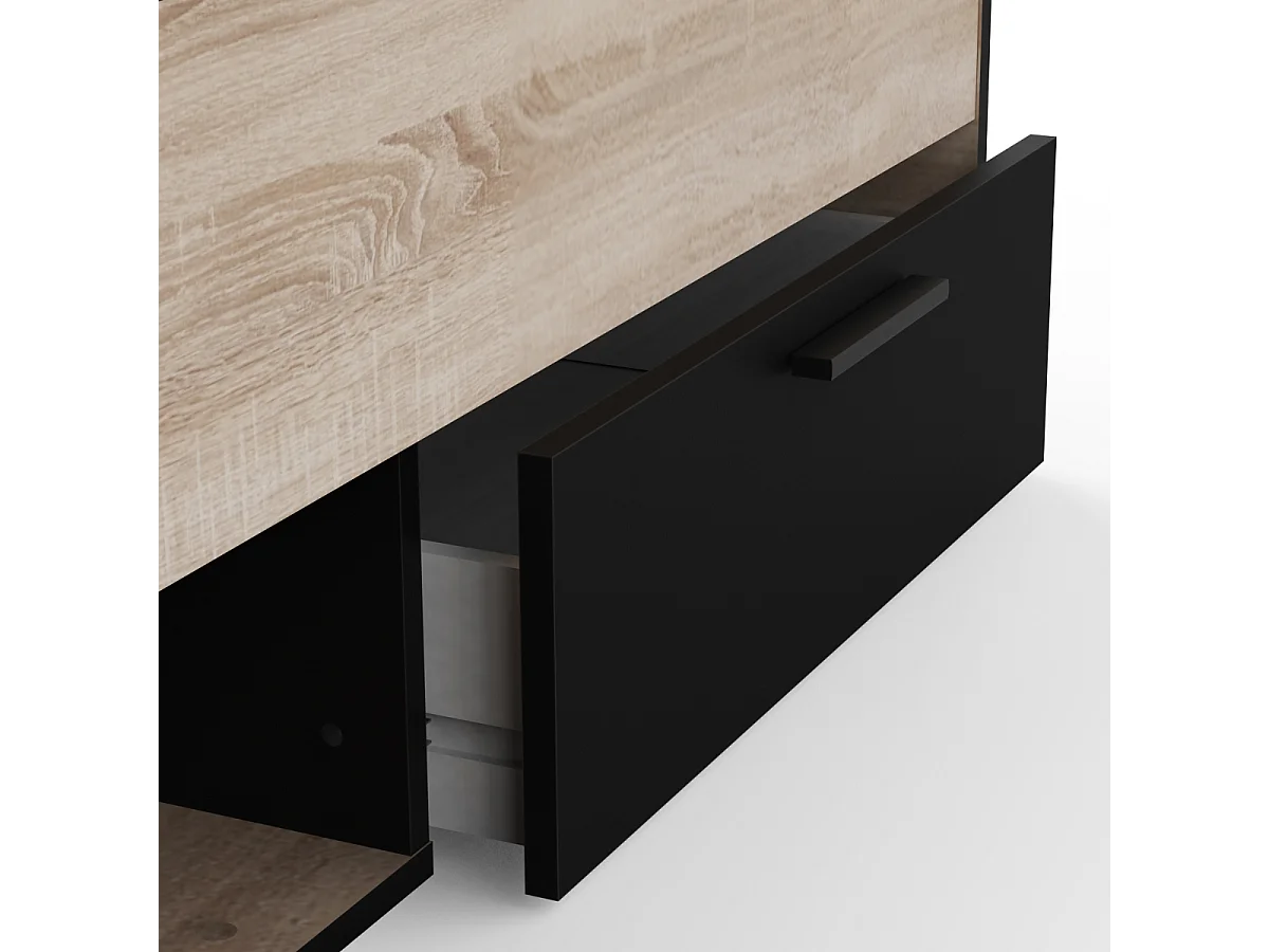 Lit 160x200 cm 2 tiroirs et 1 niche L164,5 cm - MICHIGAN