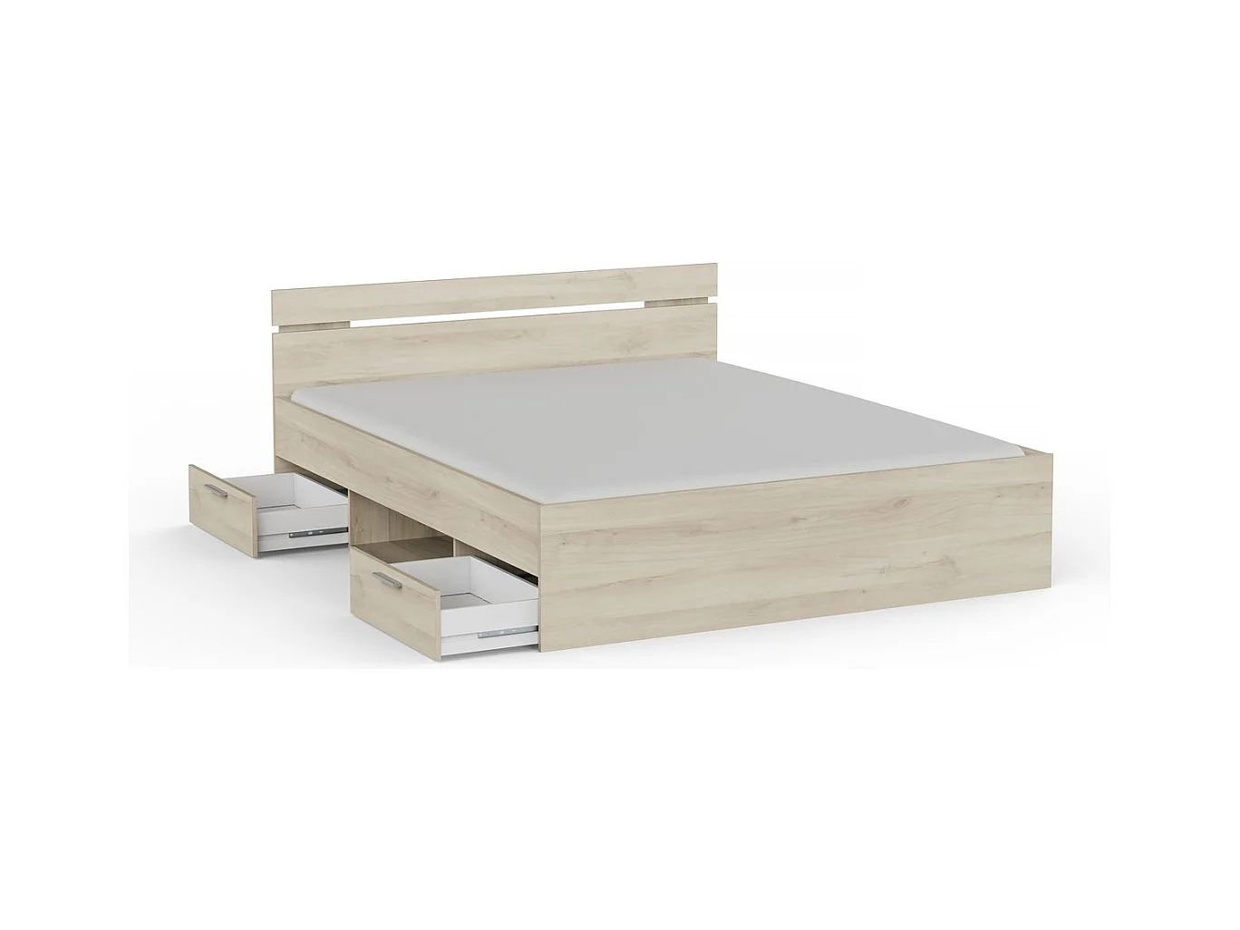 Holz-Doppelbett "Michigan" - 160 x 200 cm - Braun