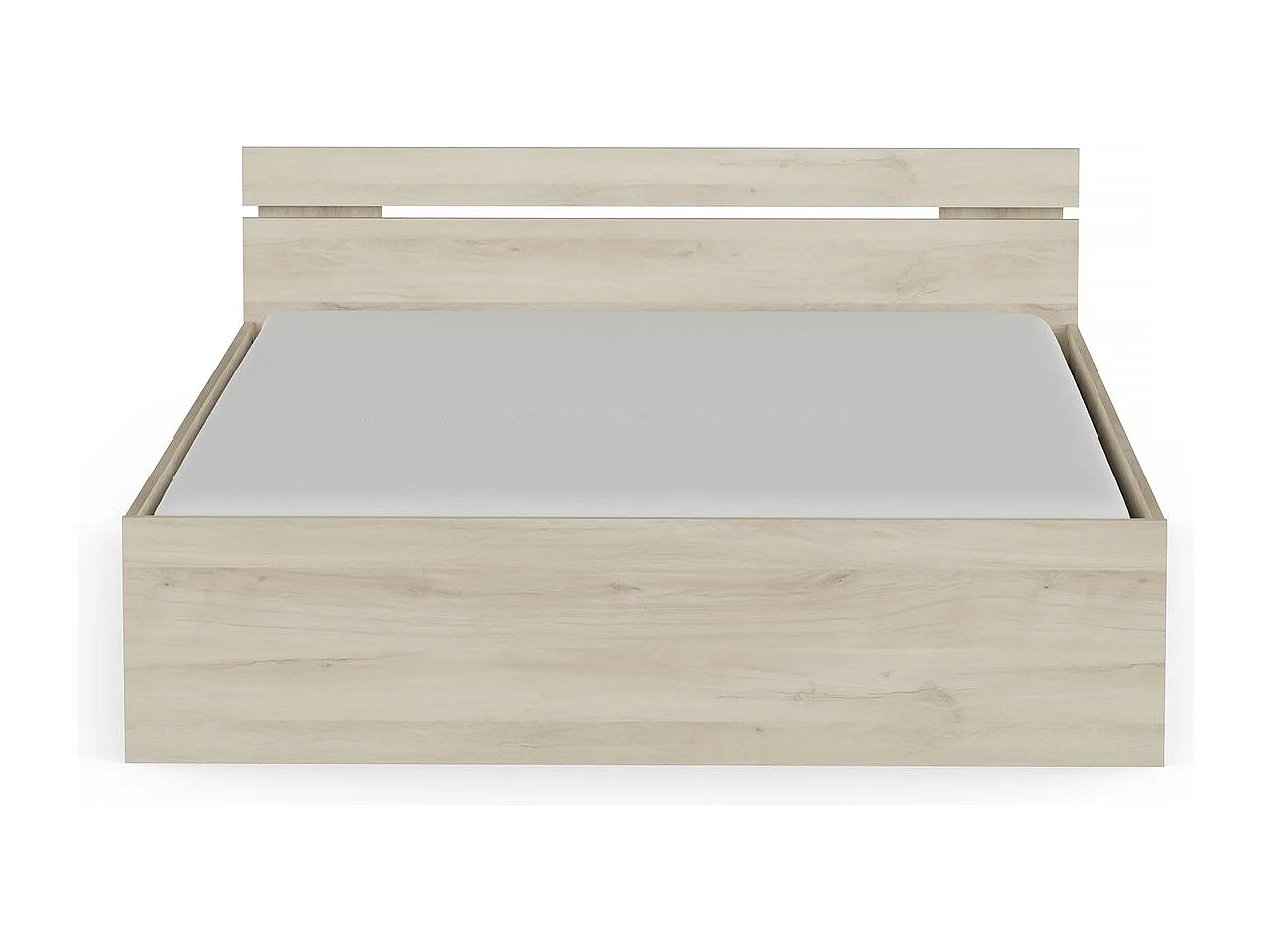 Cama de casal de madeira "Michigan" 160x200 cm Marrom - Design Moderno