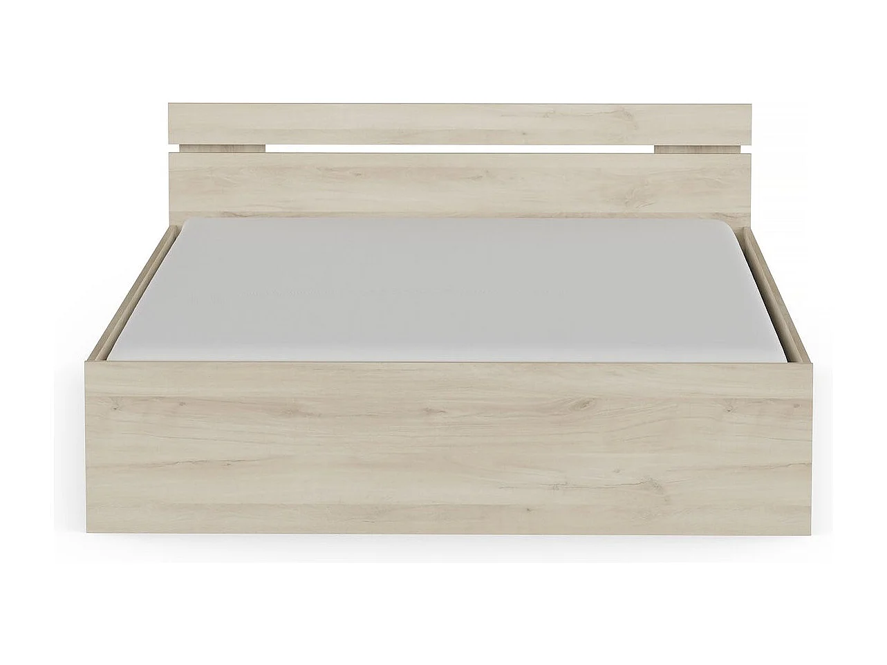 Lit Double en bois "Michigan" - 160 x 200 cm - Marron