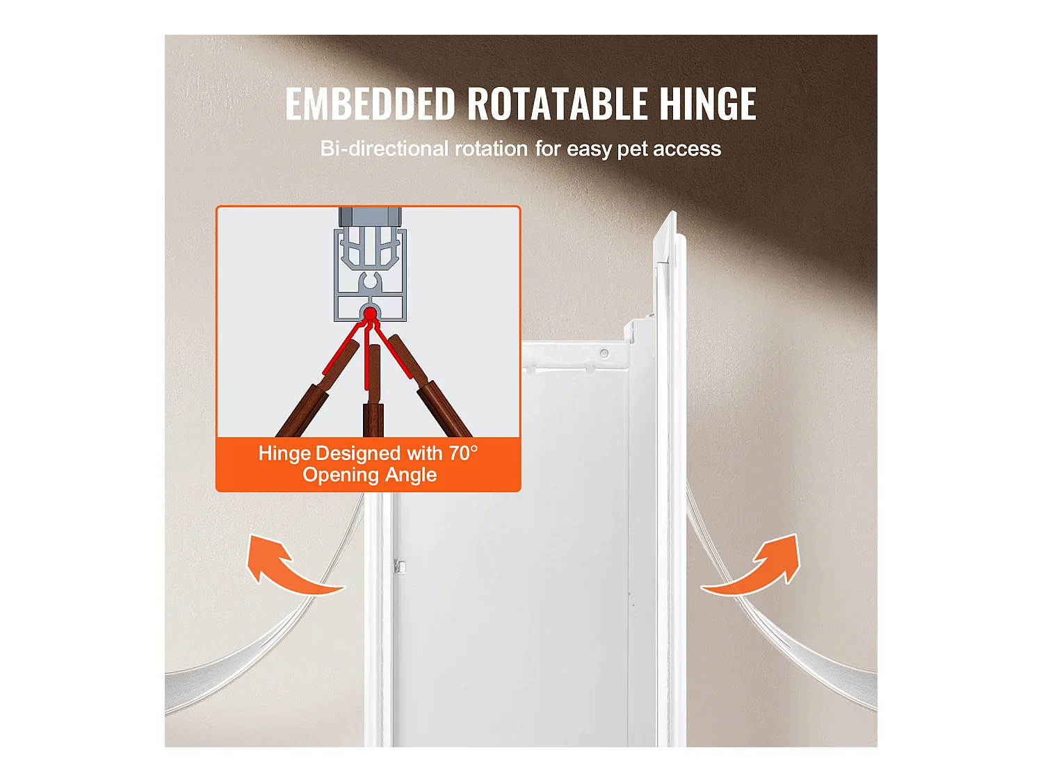 Porte pour Animaux SucceBuy, S, Petit Cadre en Métal avec Serrure et Système à 3 Volets, Porte pour Chien Résistante aux Intempéries