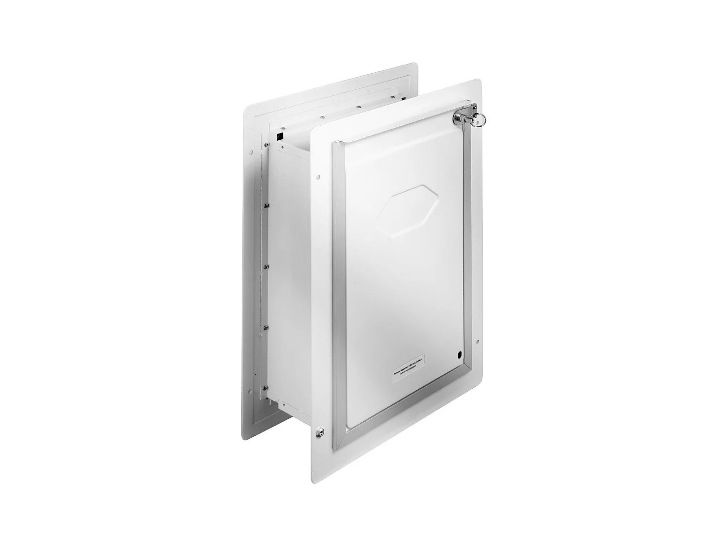 Porte pour Animaux SucceBuy, Chatière pour Animaux de Compagnie, M, pour Mur avec Serrure et Cadre en Métal à 3 Volets