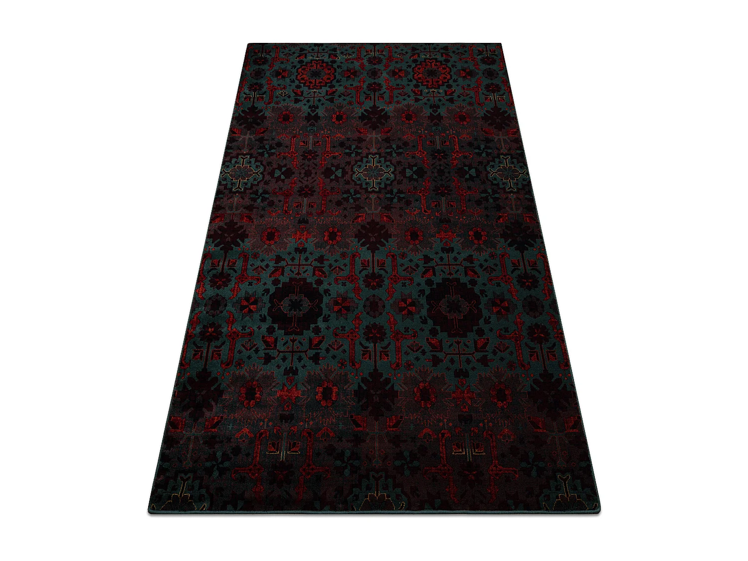 Tapis en laine OMEGA KARAJA fleurs rubis 200x300 cm