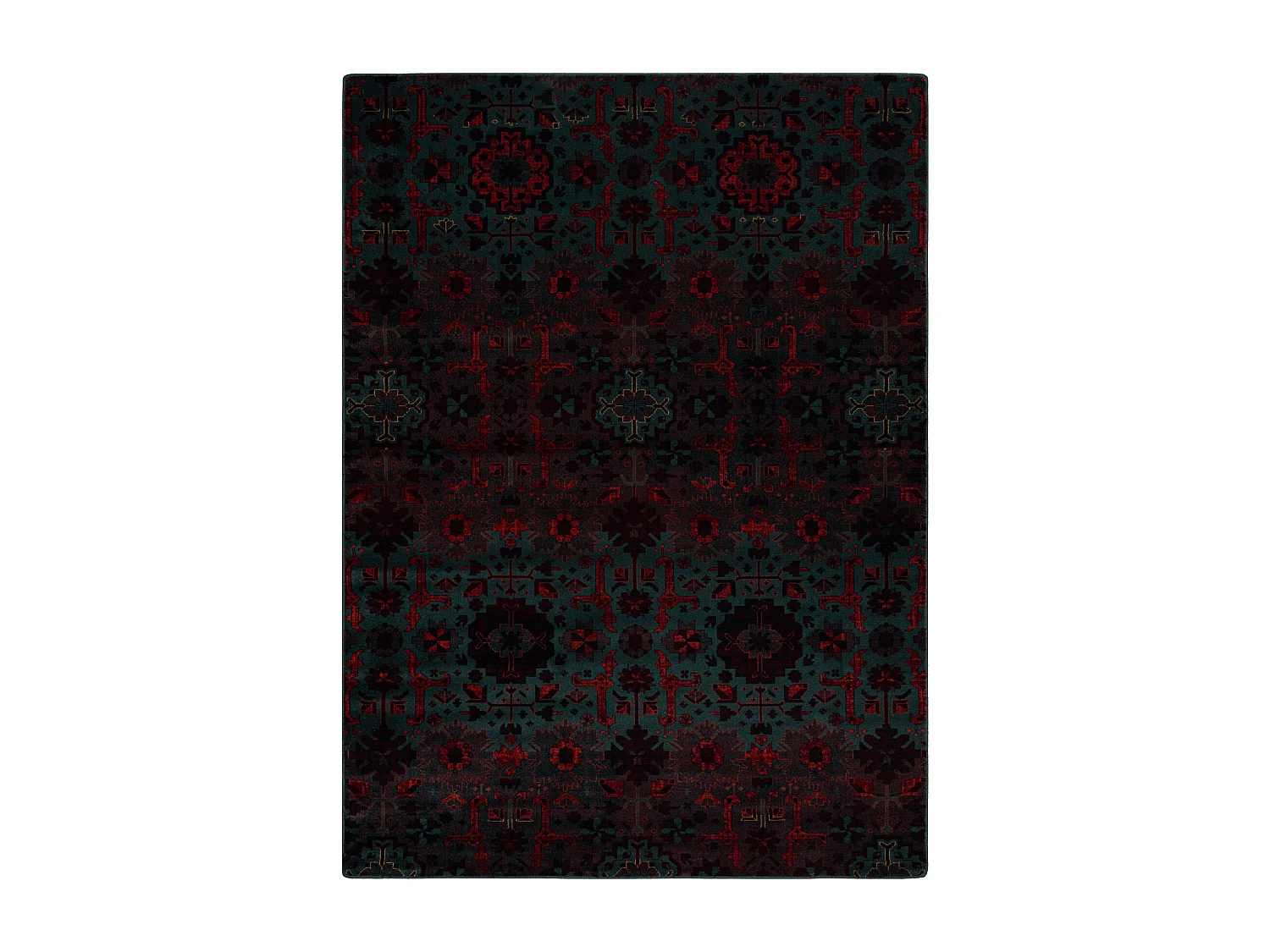 Tapis en laine OMEGA KARAJA fleurs rubis 200x300 cm