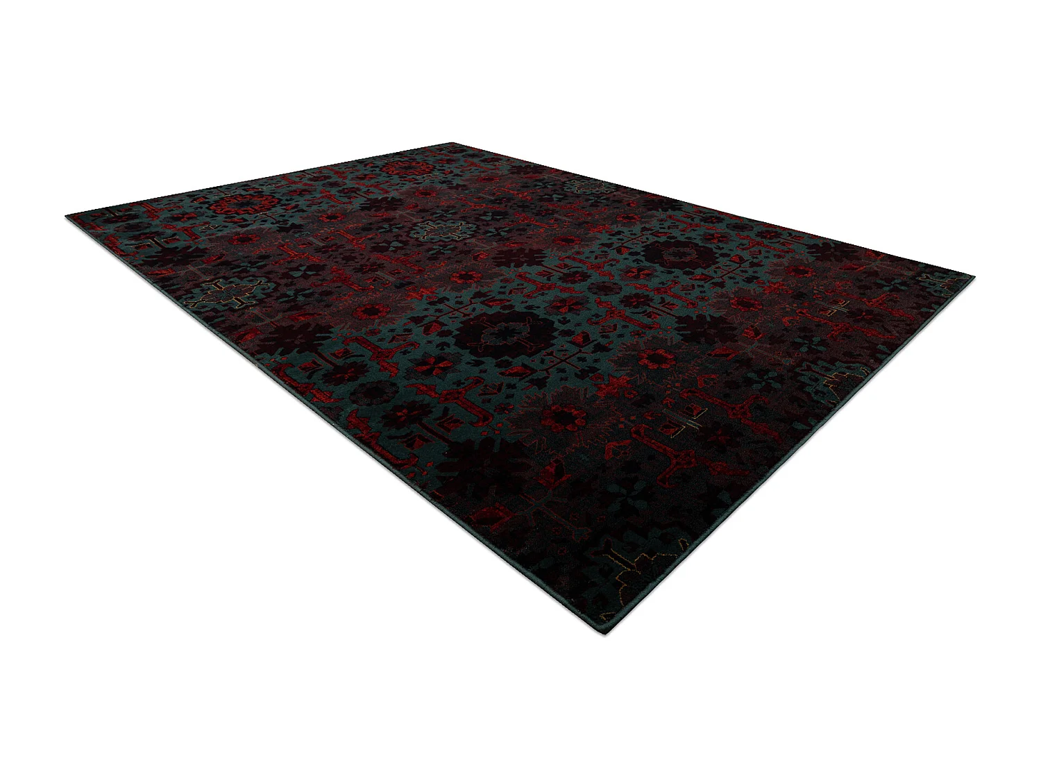 Tapis en laine OMEGA KARAJA fleurs rubis 200x300 cm