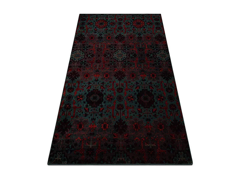 Wollteppich OMEGA KARAJA Blumen ruby 200x300 cm