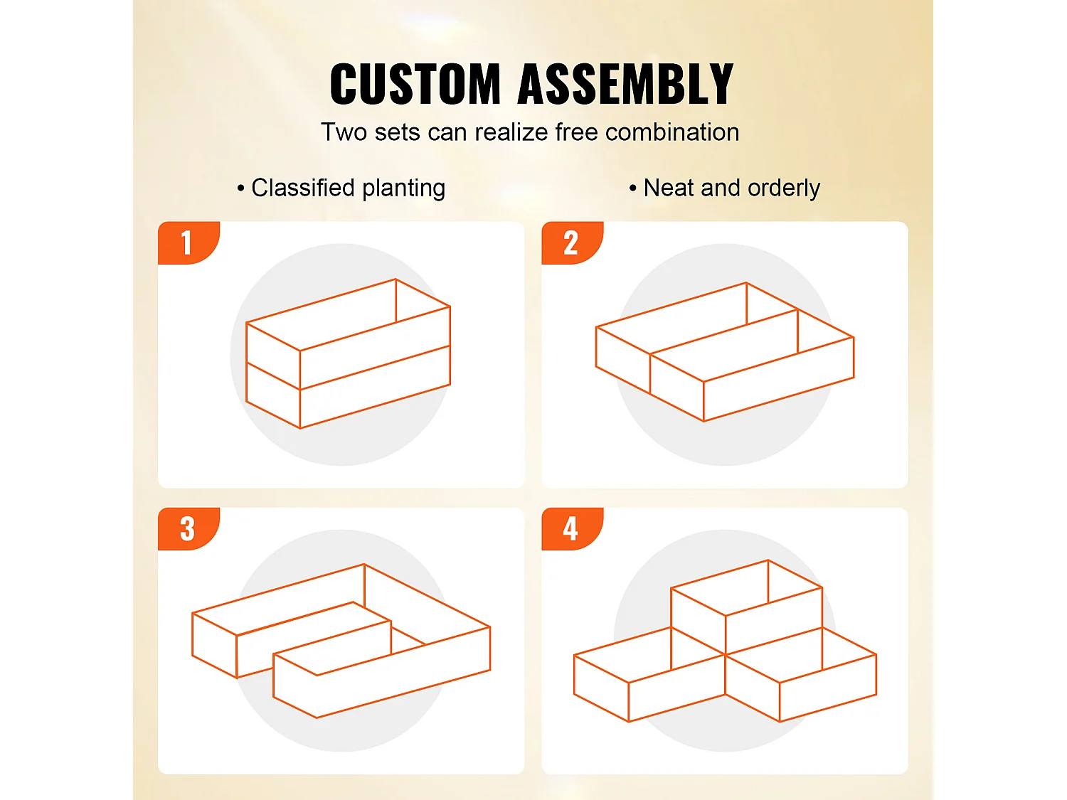 Jardinière Surélevée en Bois SucceBuy 240x60x25cm