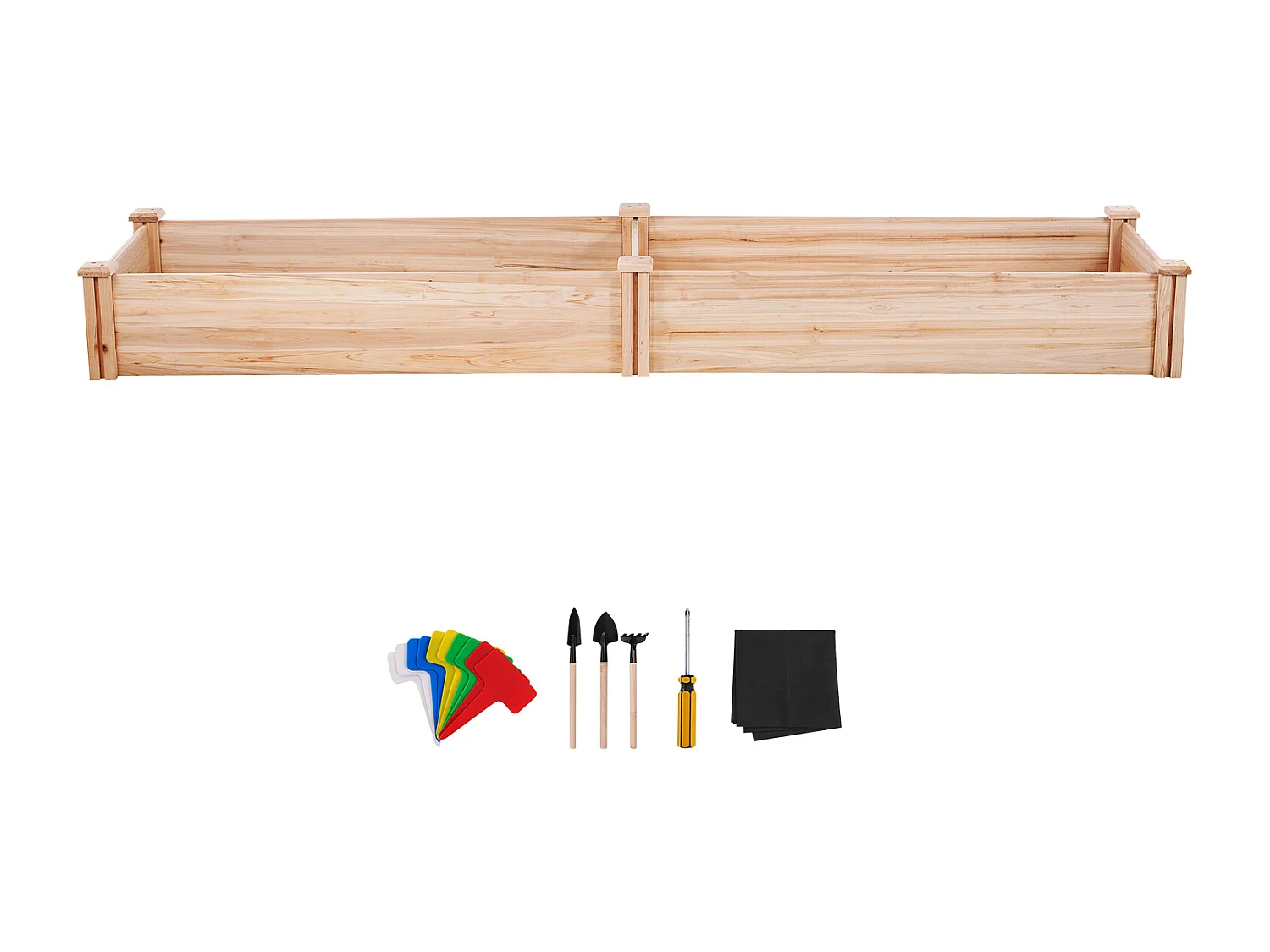 Jardinière Surélevée en Bois SucceBuy 240x60x25cm