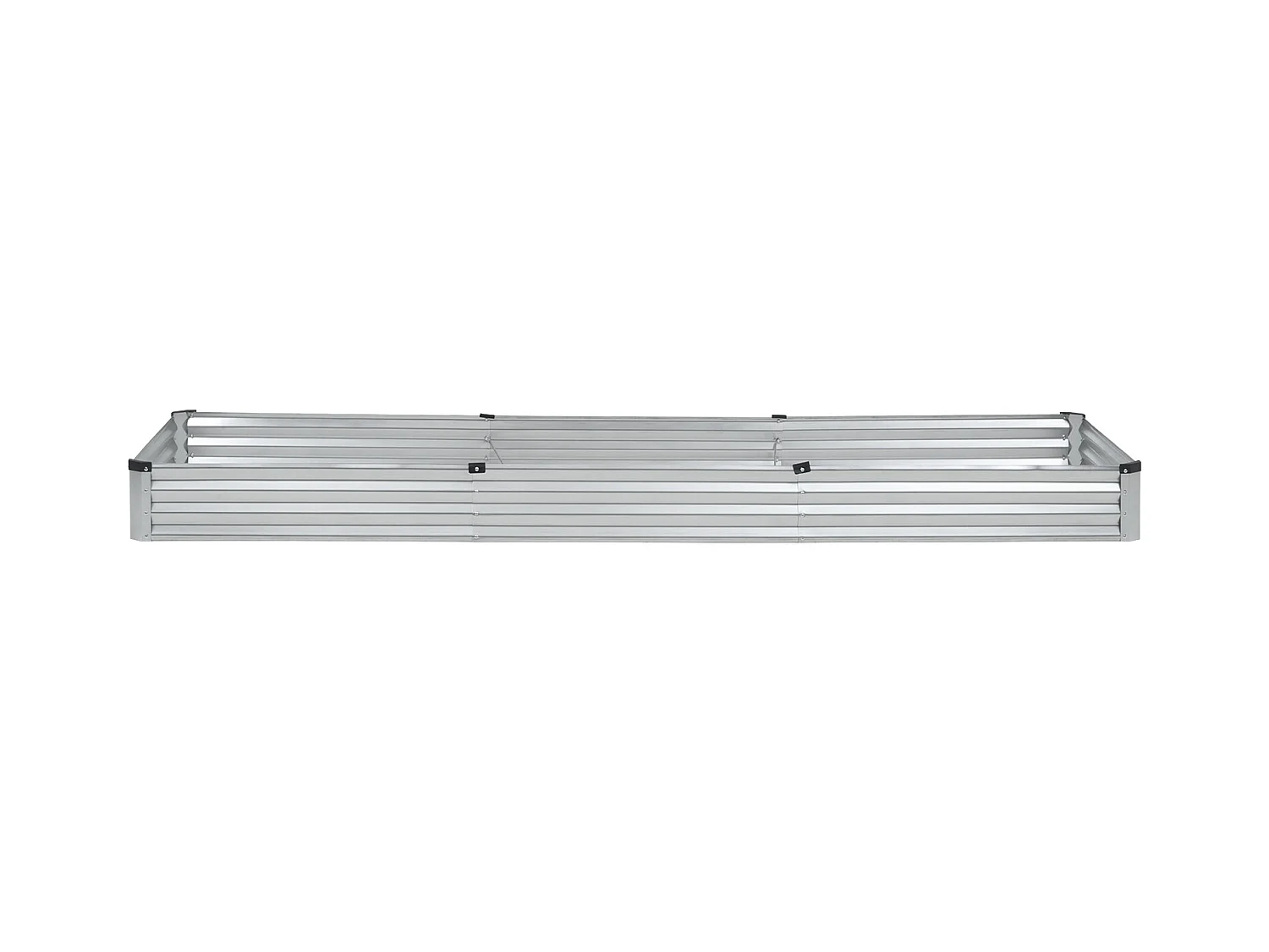 Jardinière Surélevée en Métal SucceBuy 3605 x 1205 x 285 mm pi Galvanisée pour Extérieur Argent