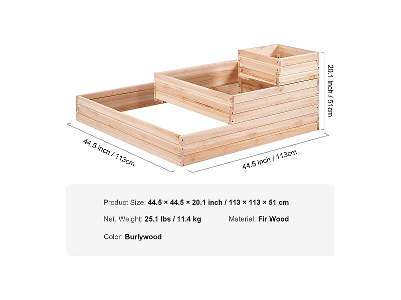 Hochbeet Aus Holz SucceBuy 113x113x51 cm
