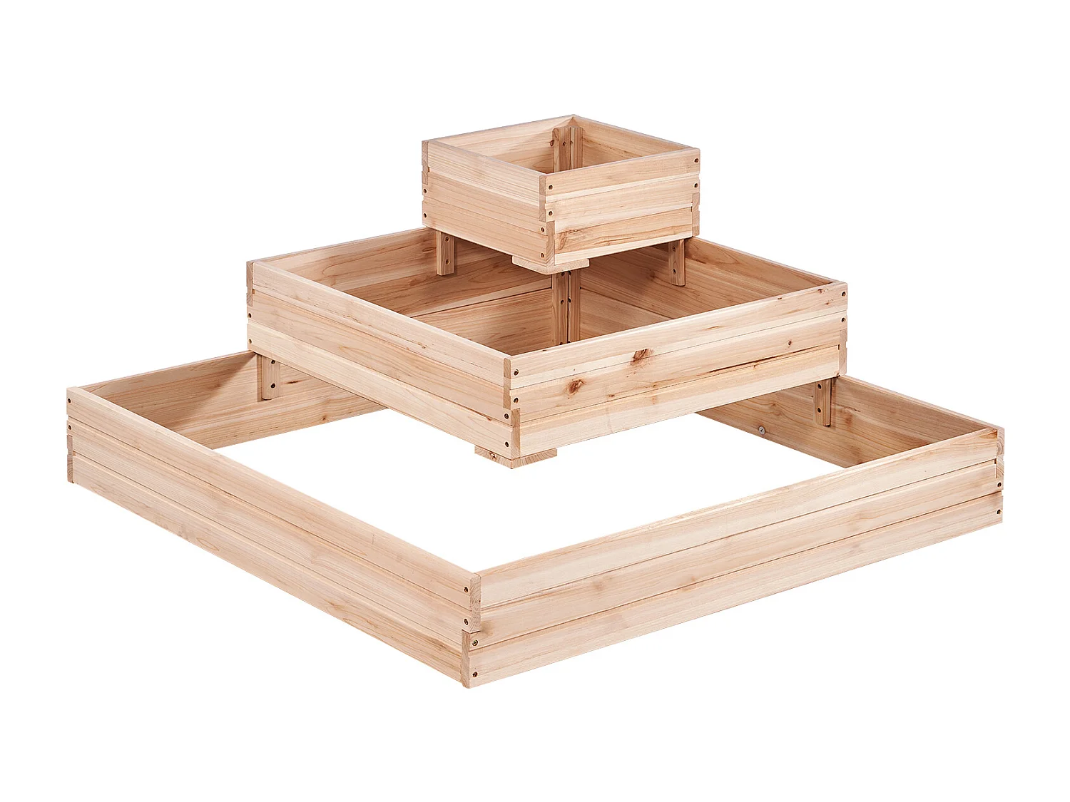 Jardinière Surélevée en Bois SucceBuy 113x113x51cm