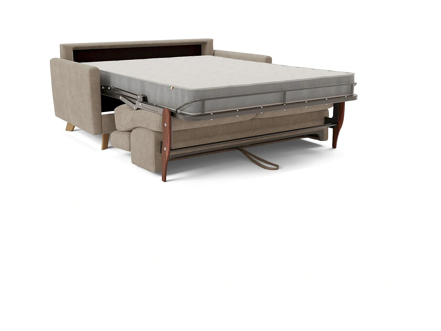 Francy Divano letto matrimoniale con poggiatesta regolabili in tessuto impermeabile e smacchiabile T17 200 cm (mat. 160x197) beige