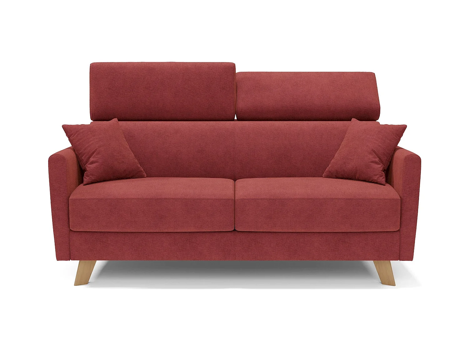 Francy Divano letto matrimoniale con poggiatesta regolabili in tessuto impermeabile e smacchiabile T17 160 cm (mat. 120x197) rosso