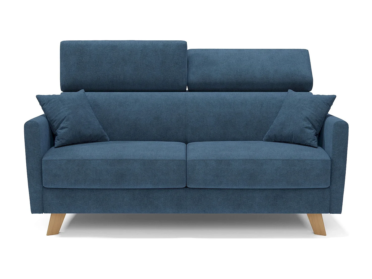 Francy Divano letto matrimoniale con poggiatesta regolabili in tessuto impermeabile e smacchiabile T17 180 cm (mat. 140x197) blu