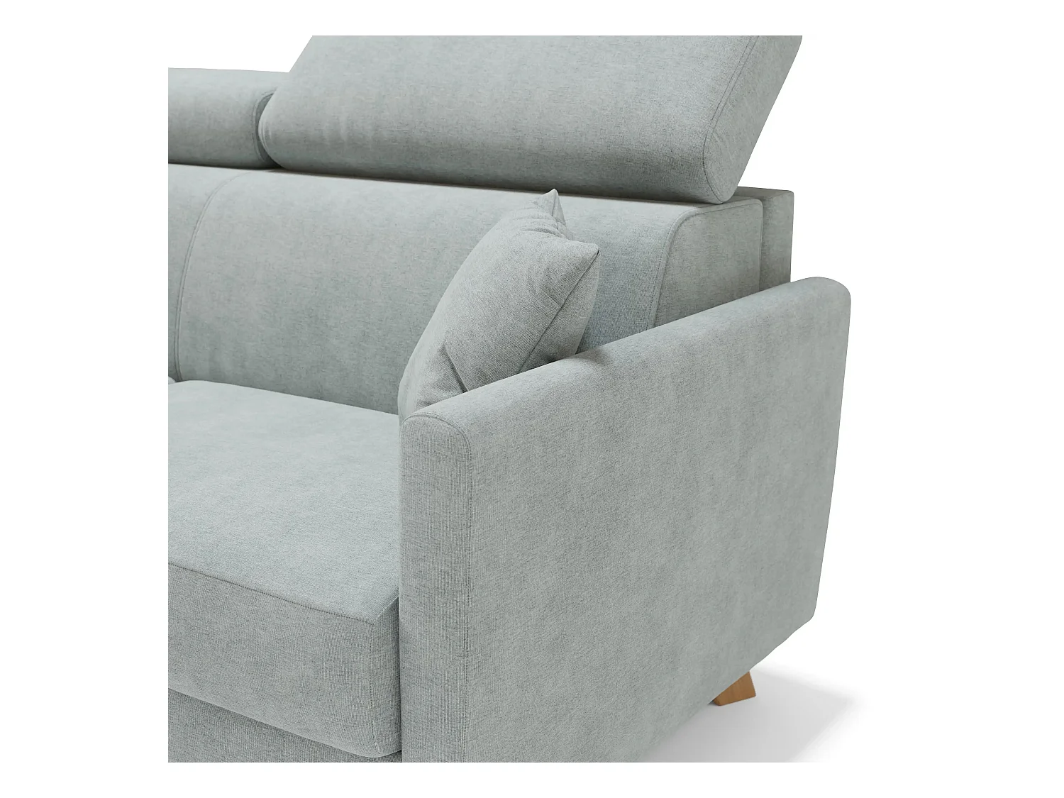 Francy Sofá cama con reposacabezas ajustables 160 cm (mat. 120x197) Azul/ Verde