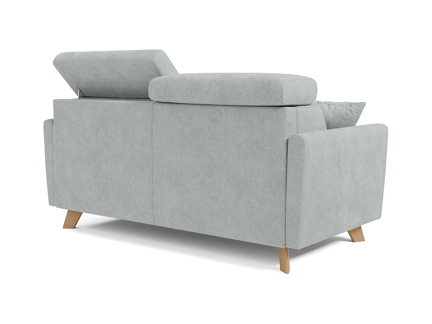 Francy Sofá cama con reposacabezas ajustables 160 cm (mat. 120x197) Azul/ Verde