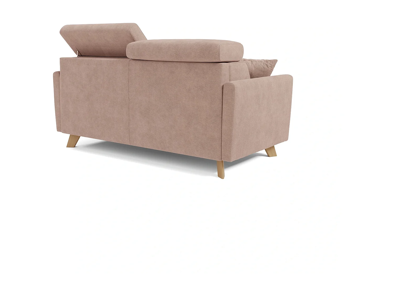 Francy Schlafsofa mit verstellbaren Kopfstützen aus abwaschbarem Stoff T17 200 cm (mat. 160x197) Rosa