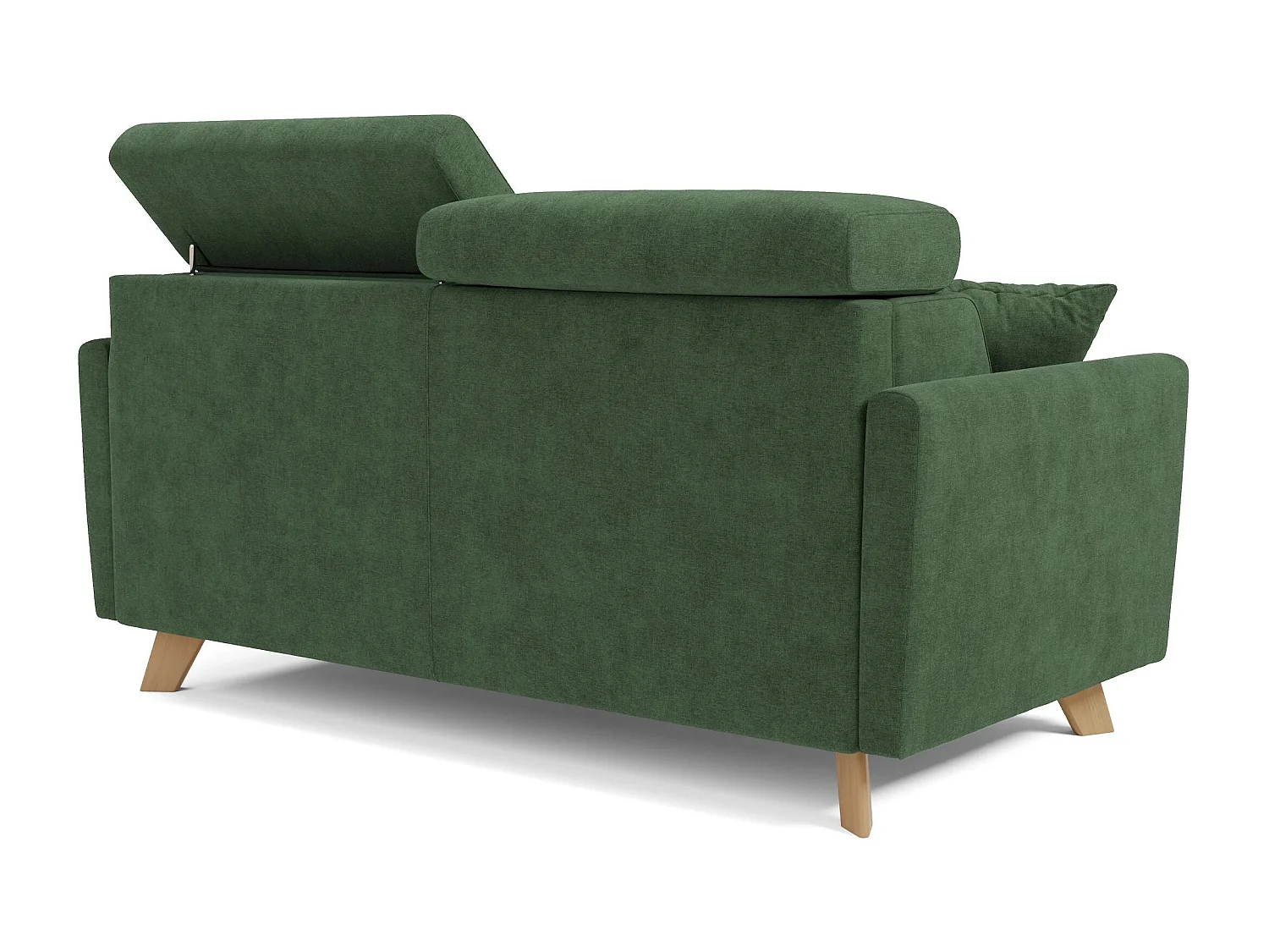 Francy Sofá cama con reposacabezas ajustables 180 cm (mat. 140x197) Verde