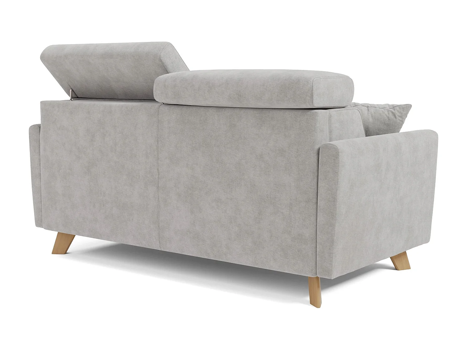 Francy Sofá cama con reposacabezas ajustables 160 cm (mat. 120x197) Gris