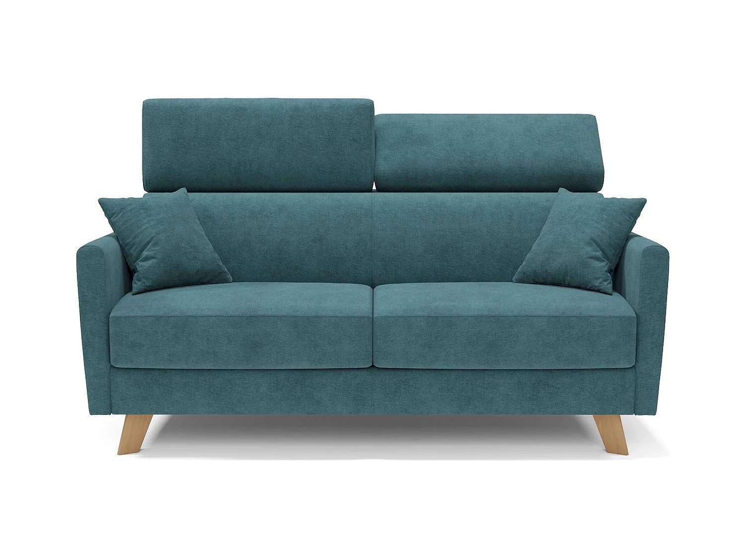 Francy Sofá cama con reposacabezas ajustables 160 cm (mat. 120x197) Verde/ Gris