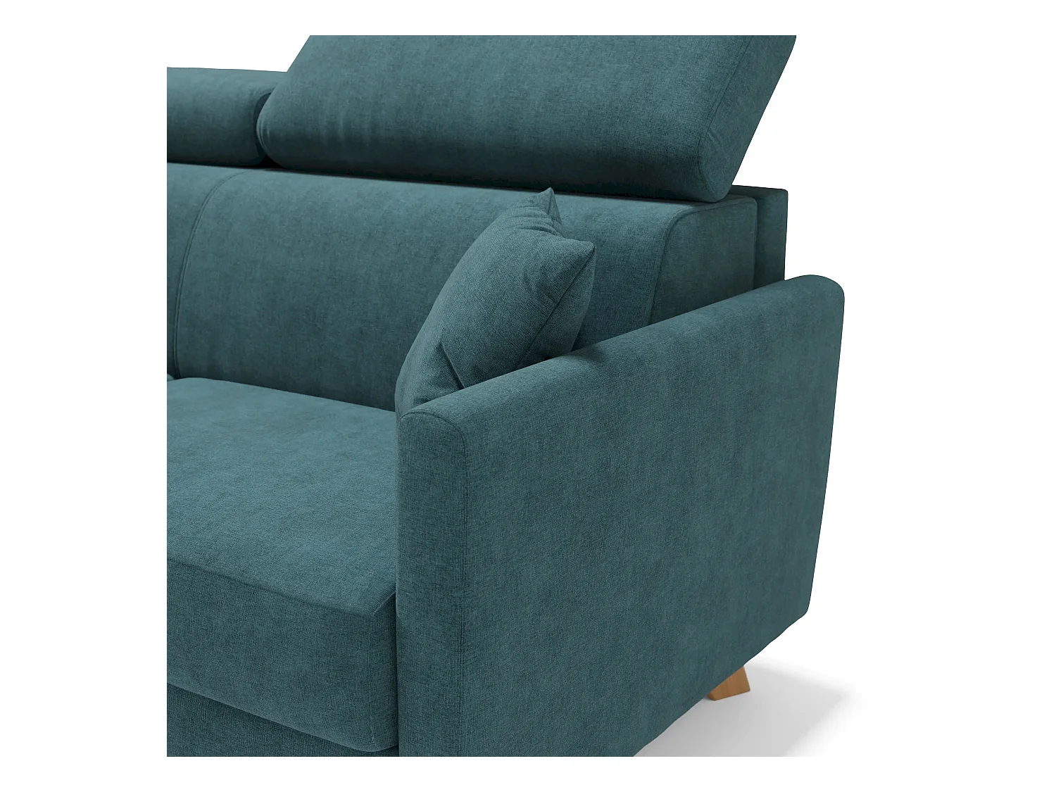 Francy Sofá cama con reposacabezas ajustables 160 cm (mat. 120x197) Verde/ Gris