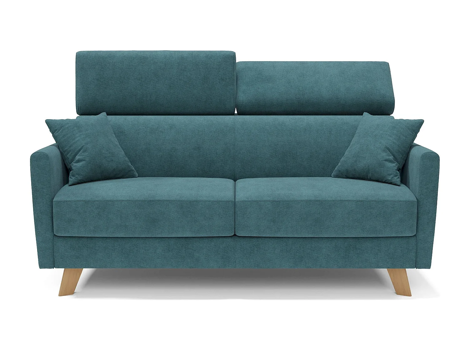 Francy Schlafsofa mit verstellbaren Kopfstützen aus abwaschbarem Stoff T17 160 cm (mat. 120x197) Grün