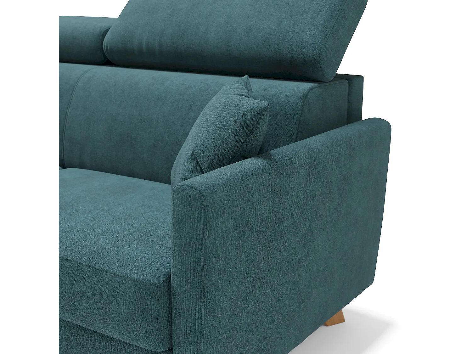 Francy Schlafsofa mit verstellbaren Kopfstützen aus abwaschbarem Stoff T17 160 cm (mat. 120x197) Grün