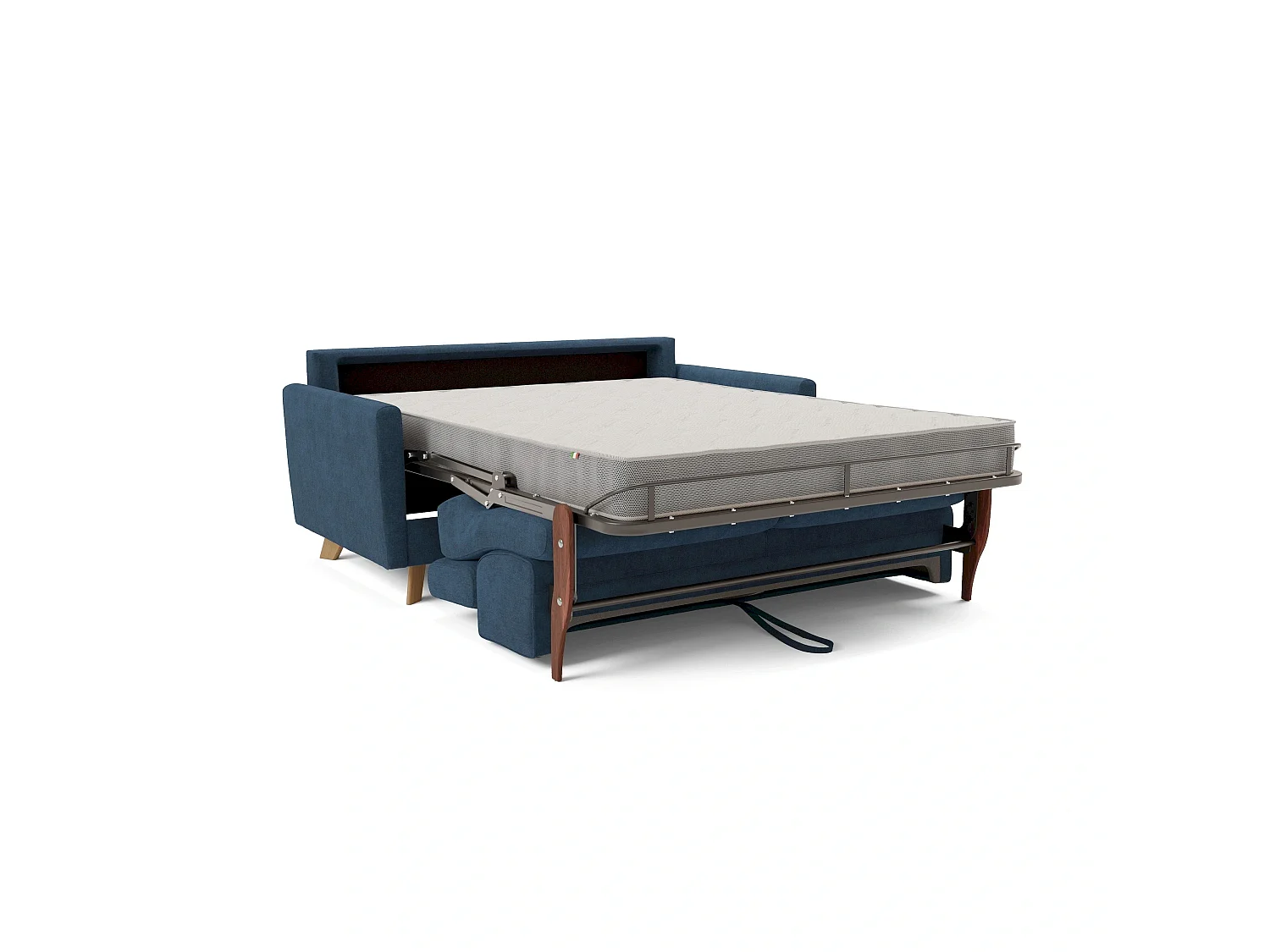 Francy Divano letto matrimoniale con poggiatesta regolabili in tessuto impermeabile e smacchiabile T17 160 cm (mat. 120x197) blu
