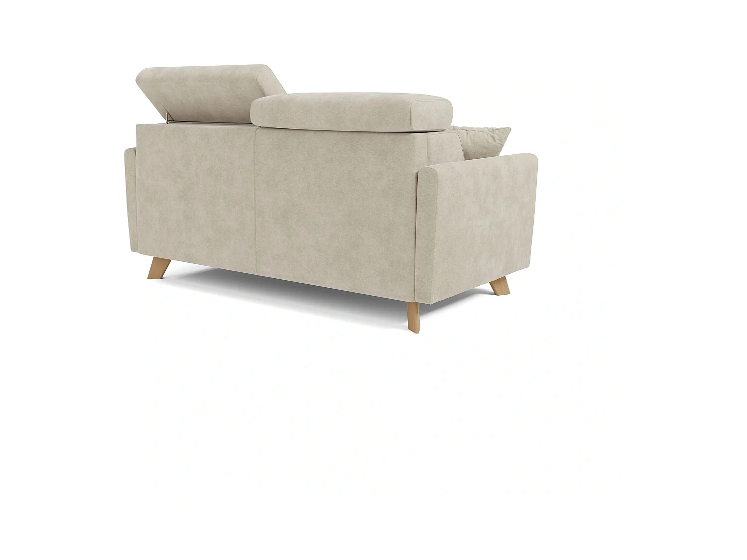 Francy Sofá cama con reposacabezas ajustables 160 cm (mat. 120x197) Blanco