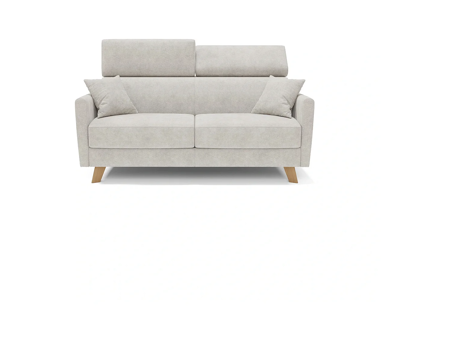 Francy Sofá cama con reposacabezas ajustables 160 cm (mat. 120x197) Blanco