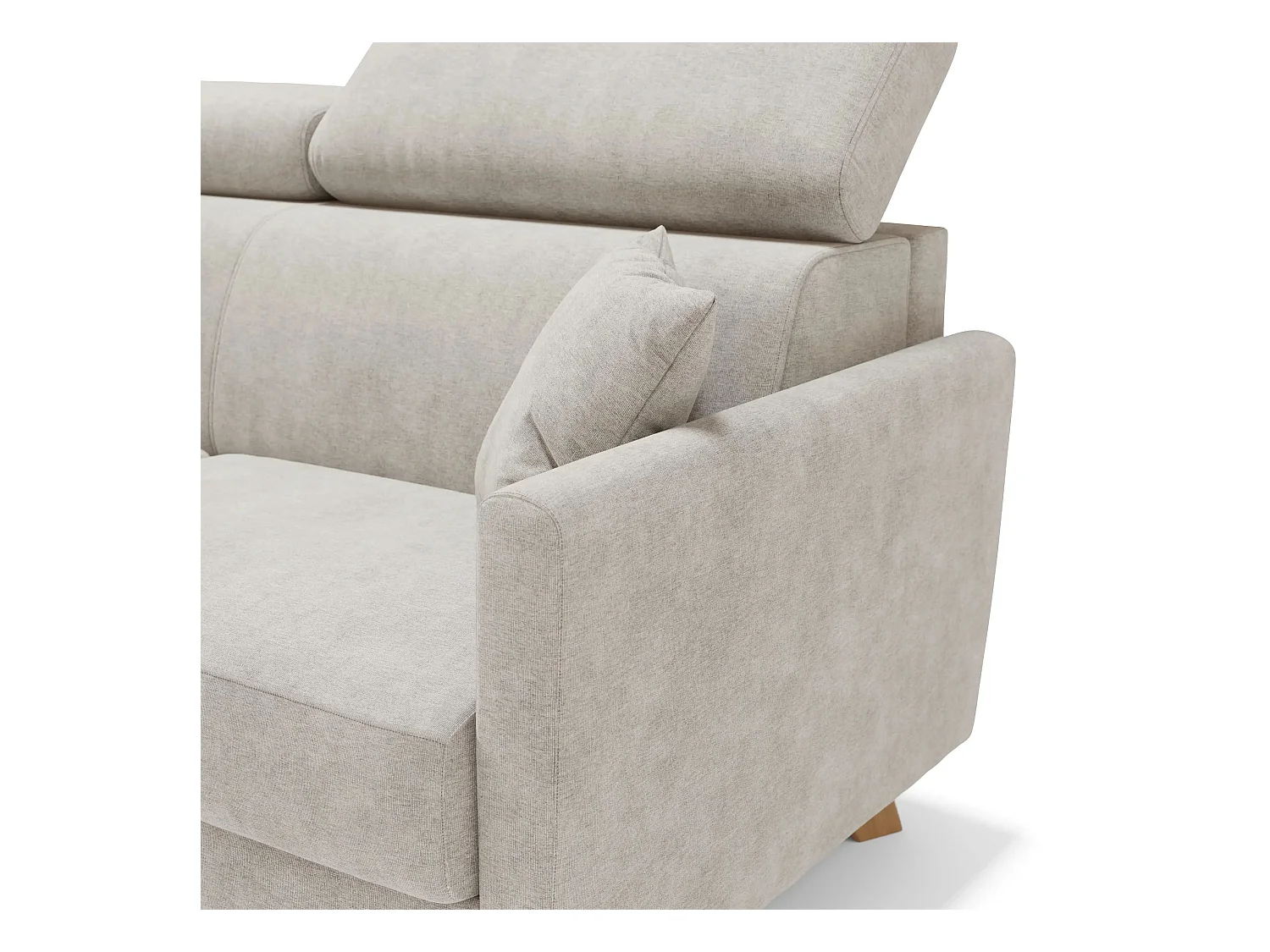 Francy Sofá cama con reposacabezas ajustables 160 cm (mat. 120x197) Blanco