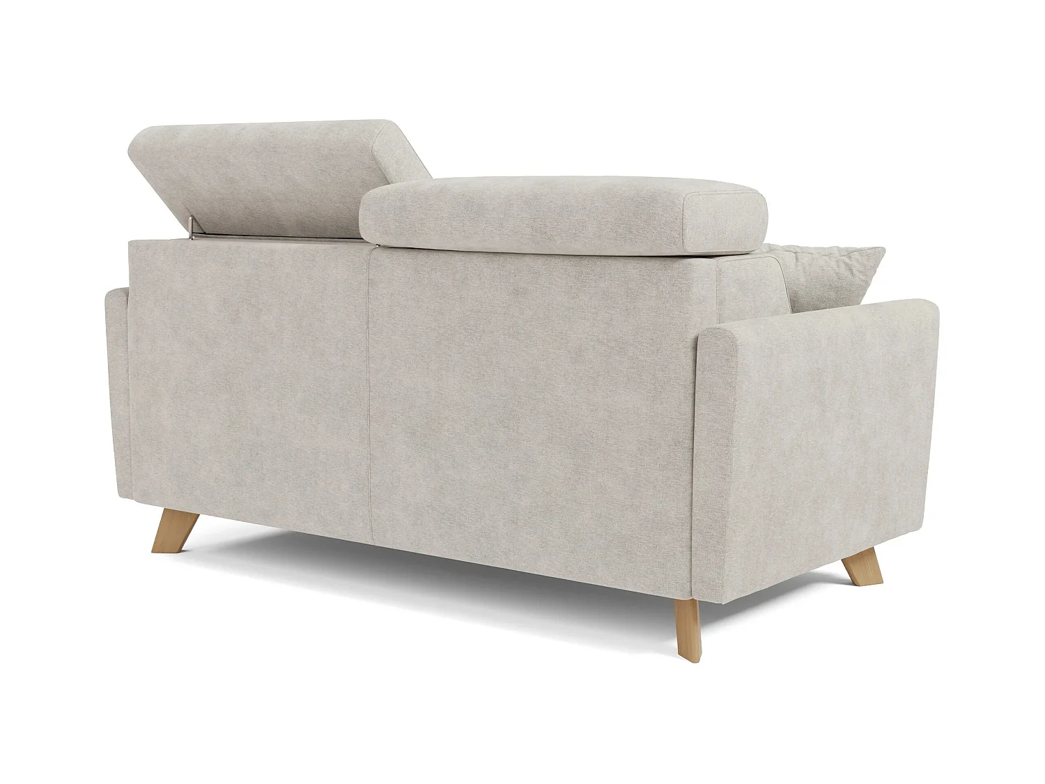 Francy Sofá cama con reposacabezas ajustables 160 cm (mat. 120x197) Blanco