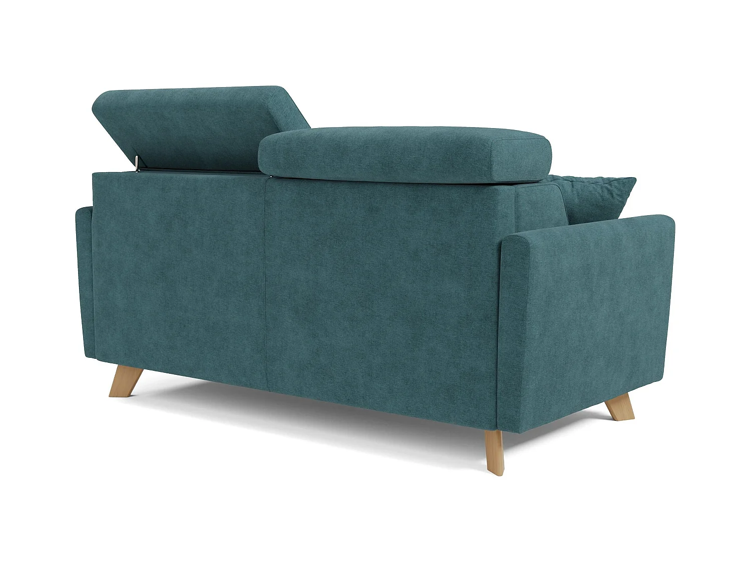 Francy Canapé convertible avec têtières réglables en tissu T17 200 cm (mat. 160x197) Vert