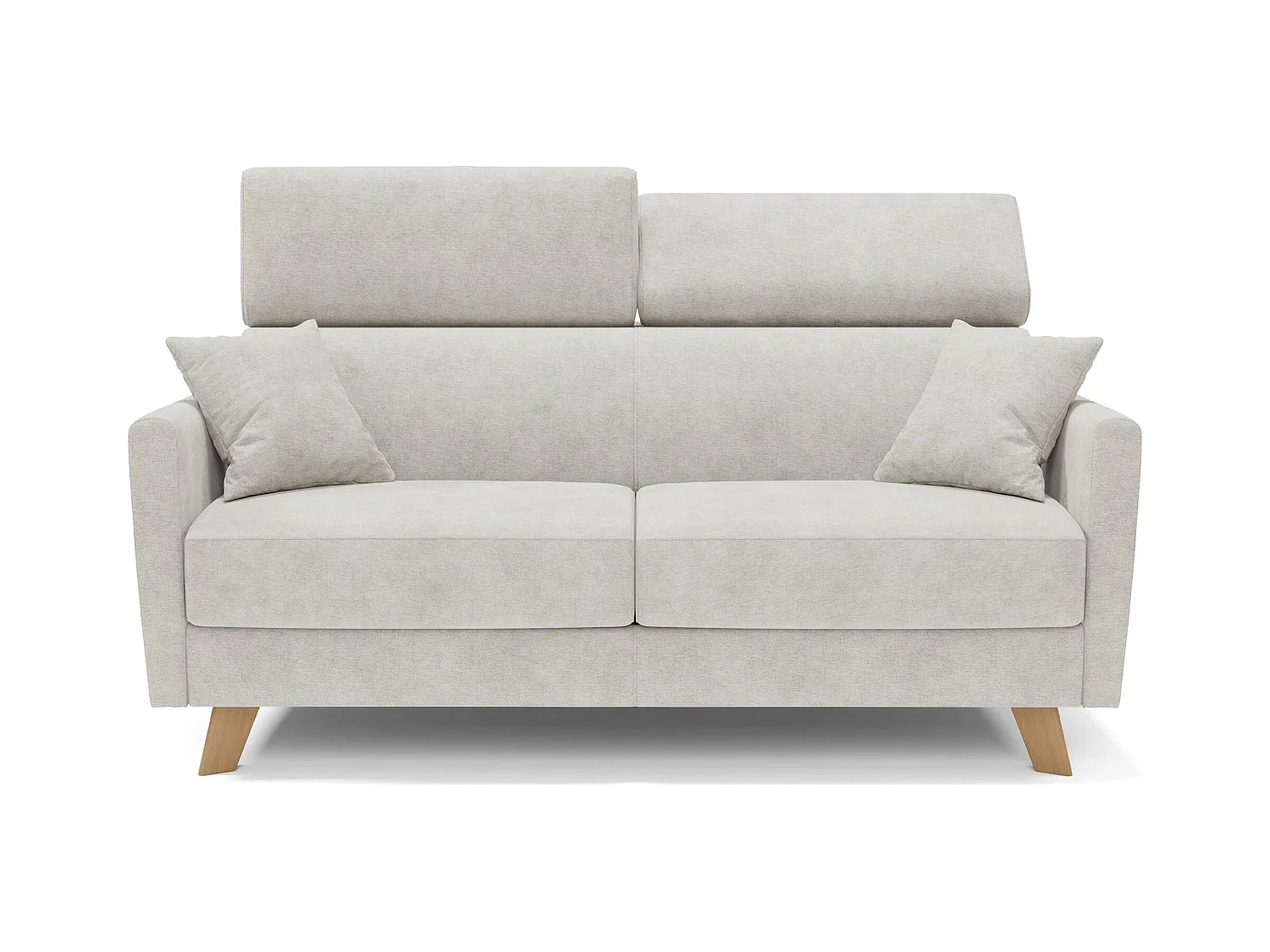 Francy Sofá cama con reposacabezas ajustables 180 cm (mat. 140x197) Blanco