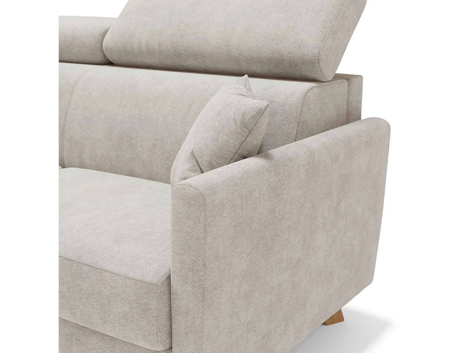 Francy Sofá cama con reposacabezas ajustables 180 cm (mat. 140x197) Blanco