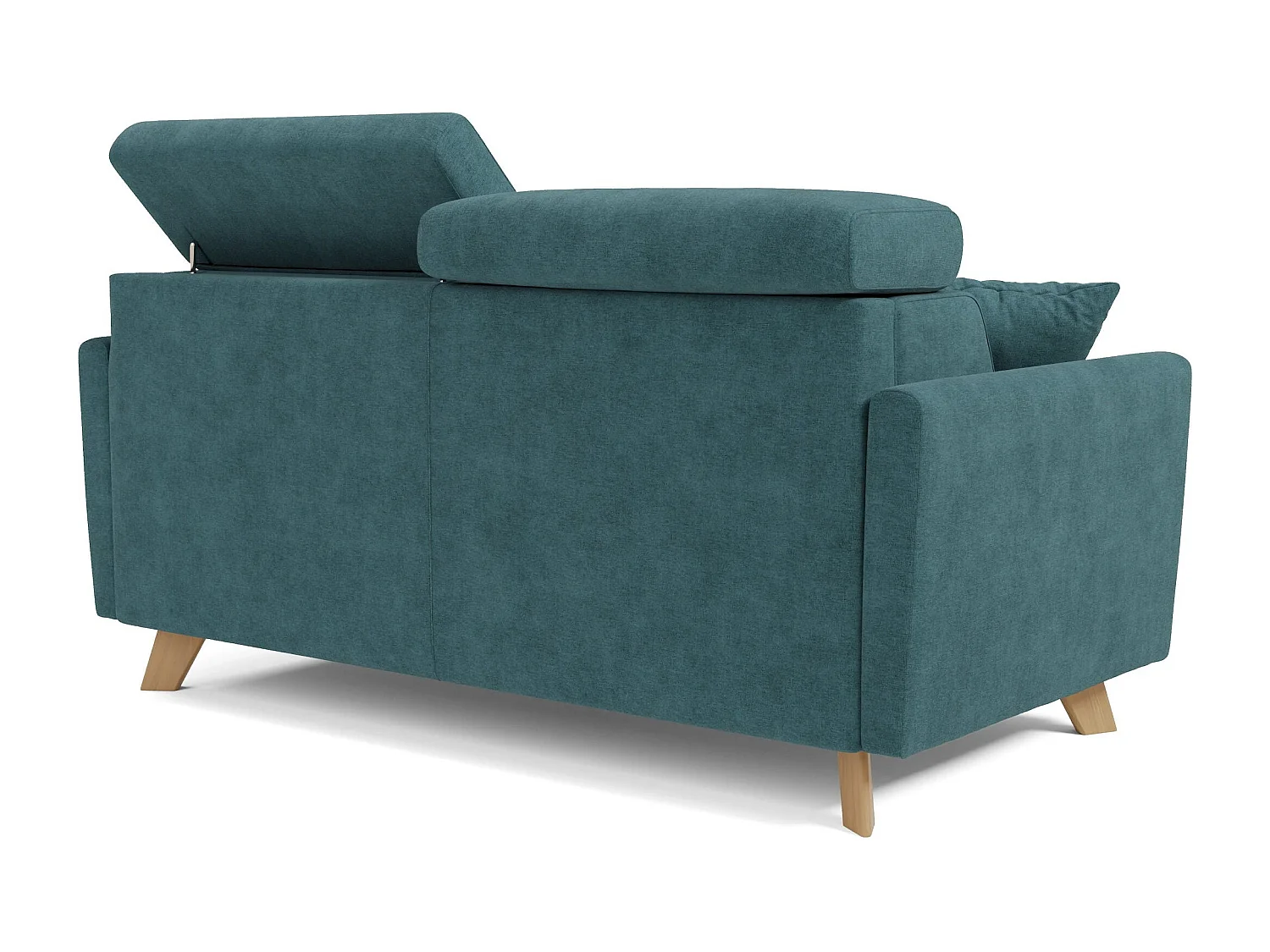 Francy Sofá cama con reposacabezas ajustables 180 cm (mat. 140x197) Verde/ Gris