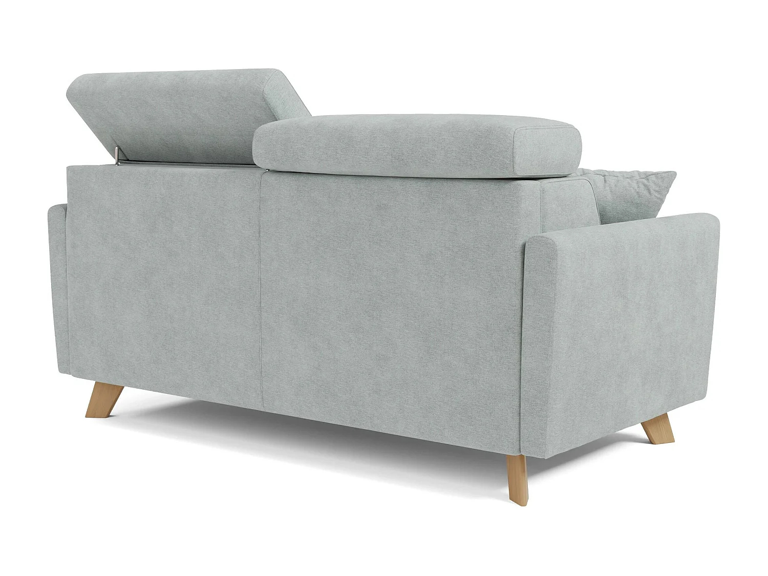 Francy Schlafsofa mit verstellbaren Kopfstützen aus abwaschbarem Stoff T17 180 cm (mat. 140x197) Hellgrun