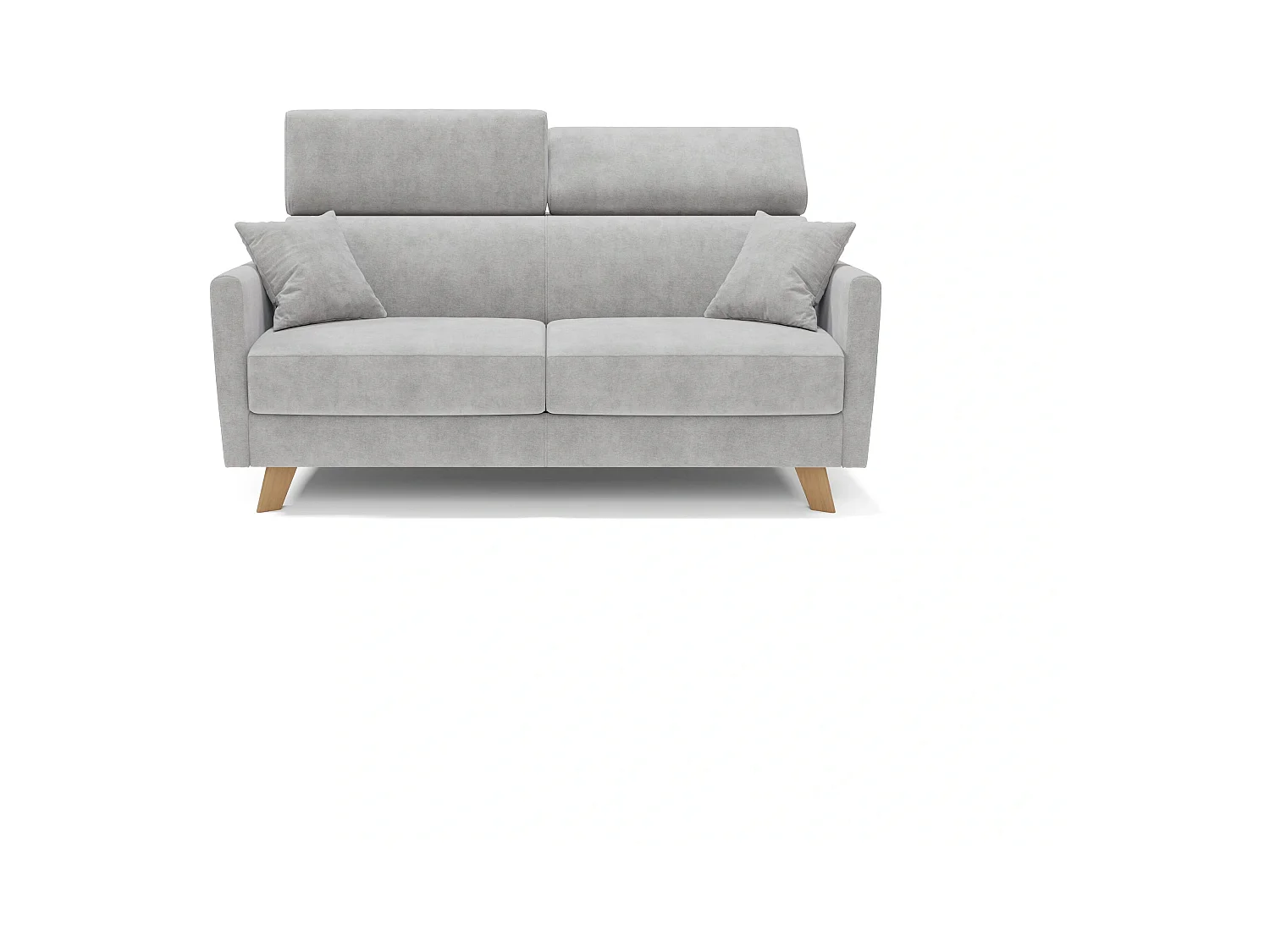 Francy Schlafsofa mit verstellbaren Kopfstützen aus abwaschbarem Stoff T17 200 cm (mat. 160x197) Grau