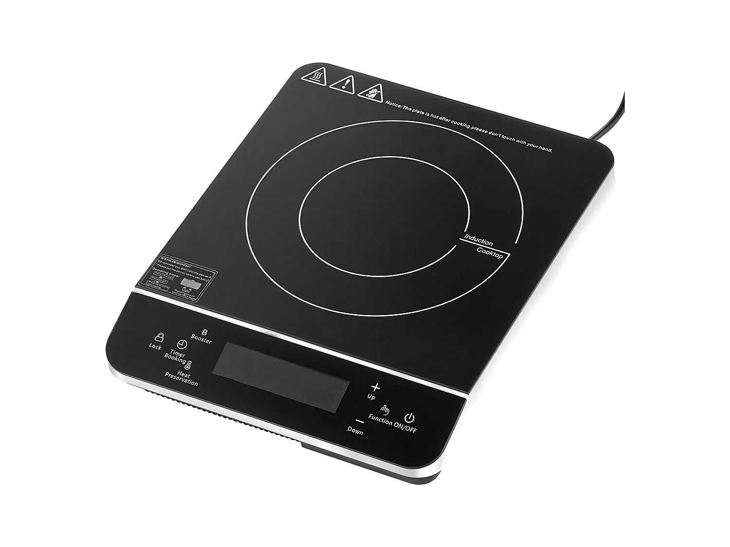 Fornello a Induzione Portatile SucceBuy 2200 W, 9 Regolazioni di Temperatura, Compatto e Versatile, Portatile per la Casa