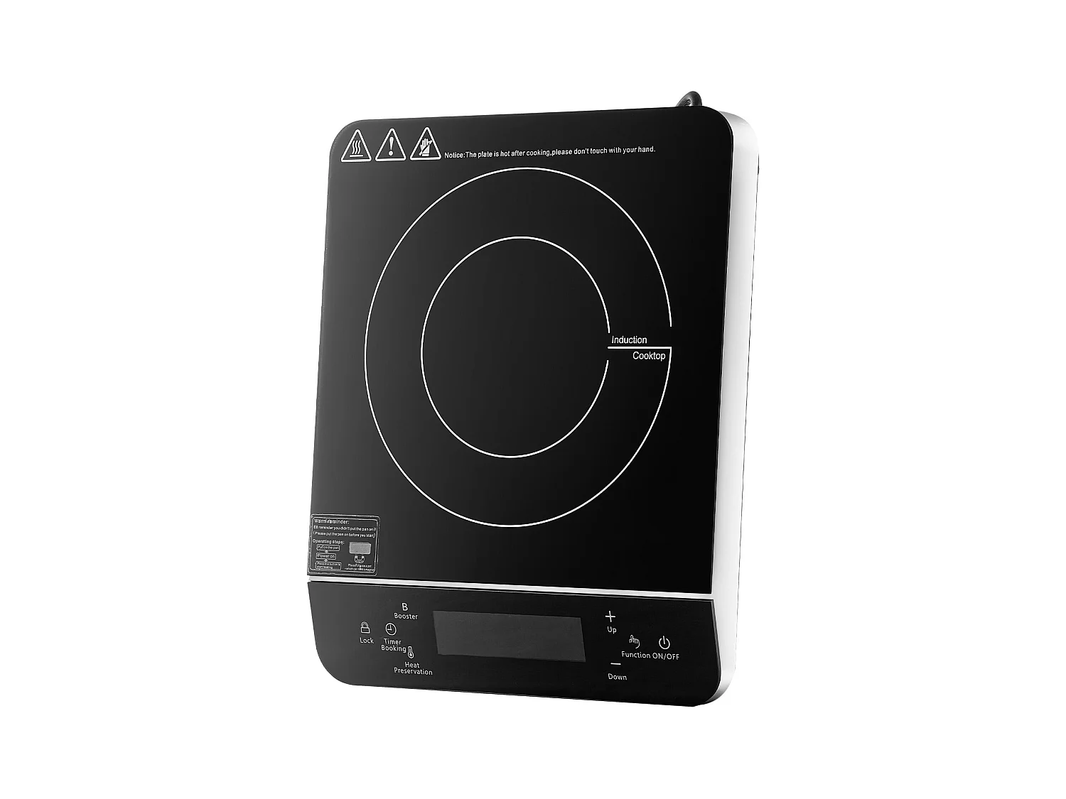 Fornello a Induzione Portatile SucceBuy 2200 W, 9 Regolazioni di Temperatura, Compatto e Versatile, Portatile per la Casa