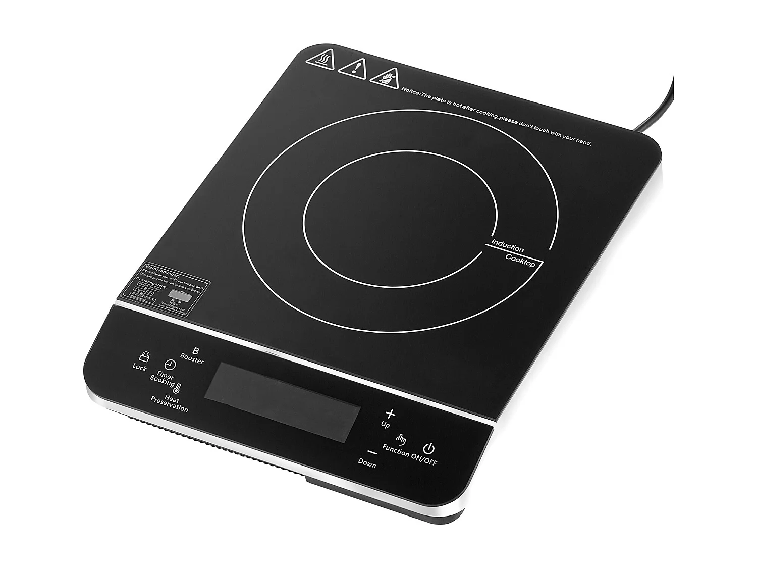 Tragbare Induktionskochfeld SucceBuy 2200 W, 9 Temperatureinstellungen, Kompakt und Vielseitig, Tragbar für zu Hause