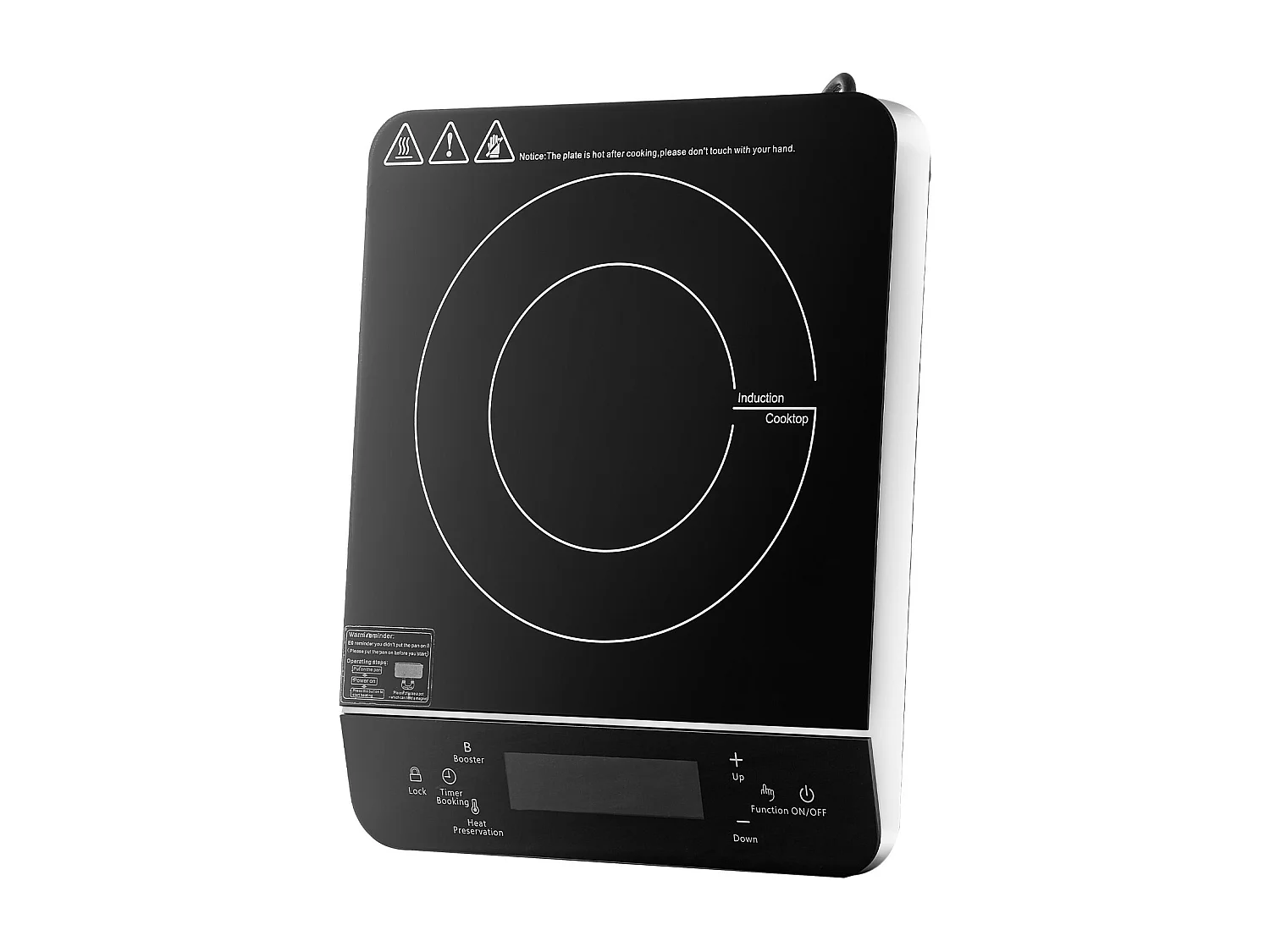 Tragbare Induktionskochfeld SucceBuy 2200 W, 9 Temperatureinstellungen, Kompakt und Vielseitig, Tragbar für zu Hause