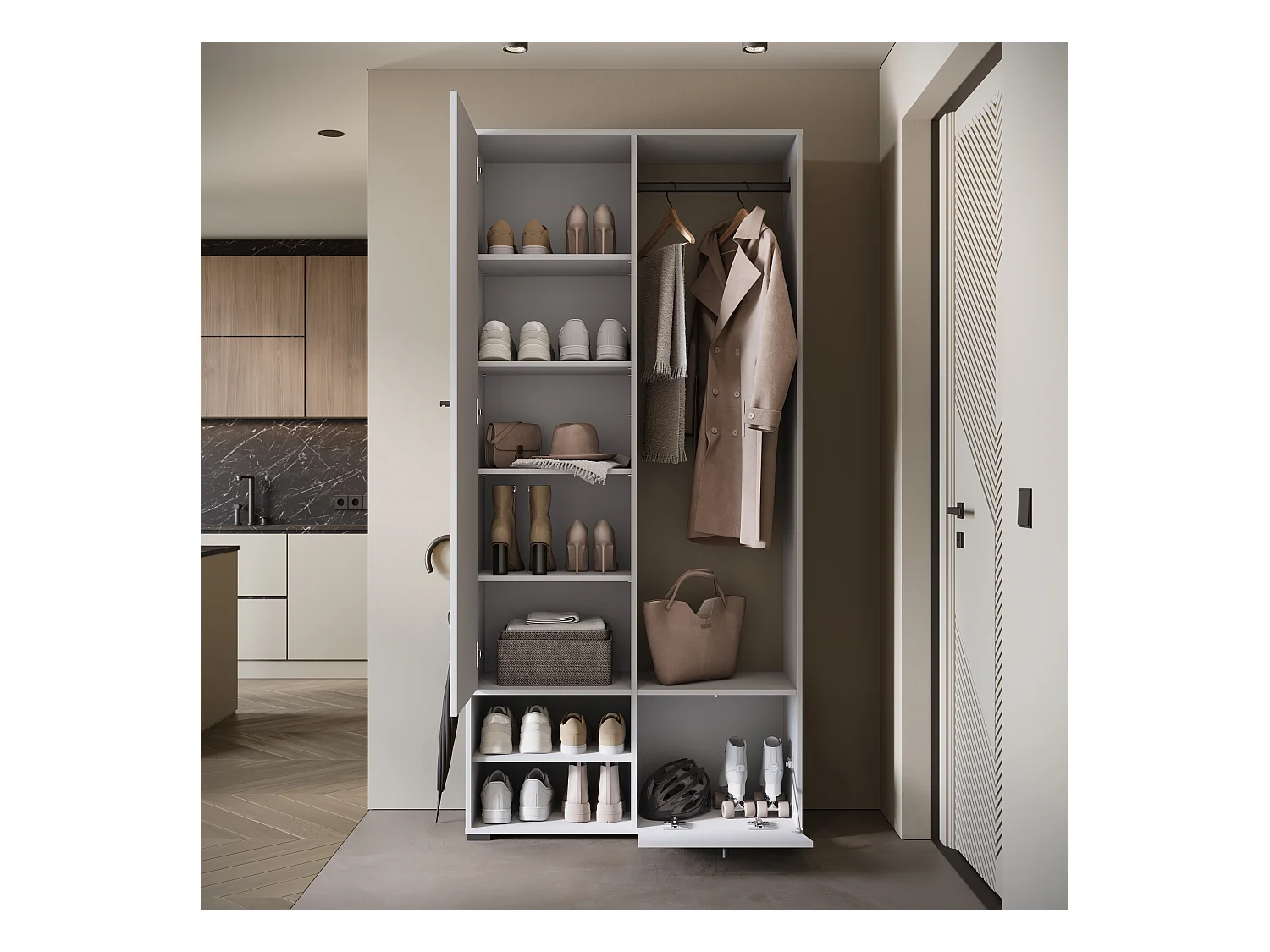 MINIO go for it, Armoire DAFNI en blanc